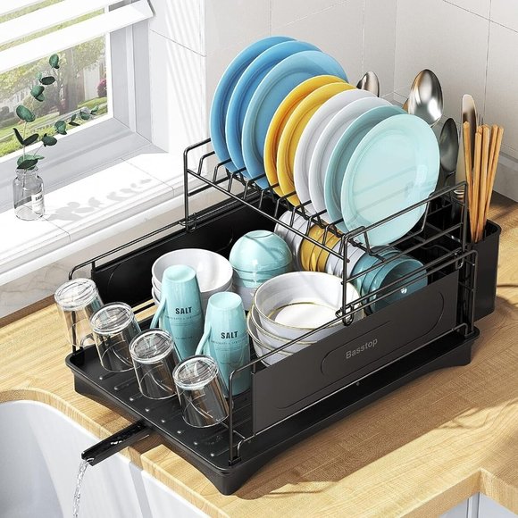 BASSTOP Other - BASSTOP Dish Drying Rack, 2 - Tier Dish Rack Drainboard Set, 16.53 inch
